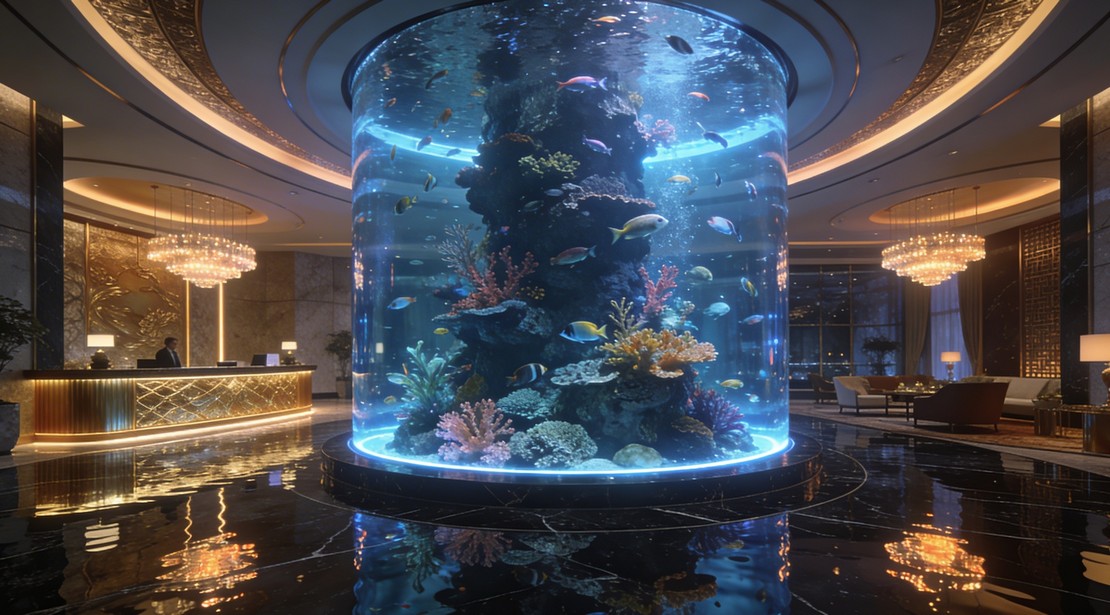 酒店魚缸工程 - 酒店大堂魚缸